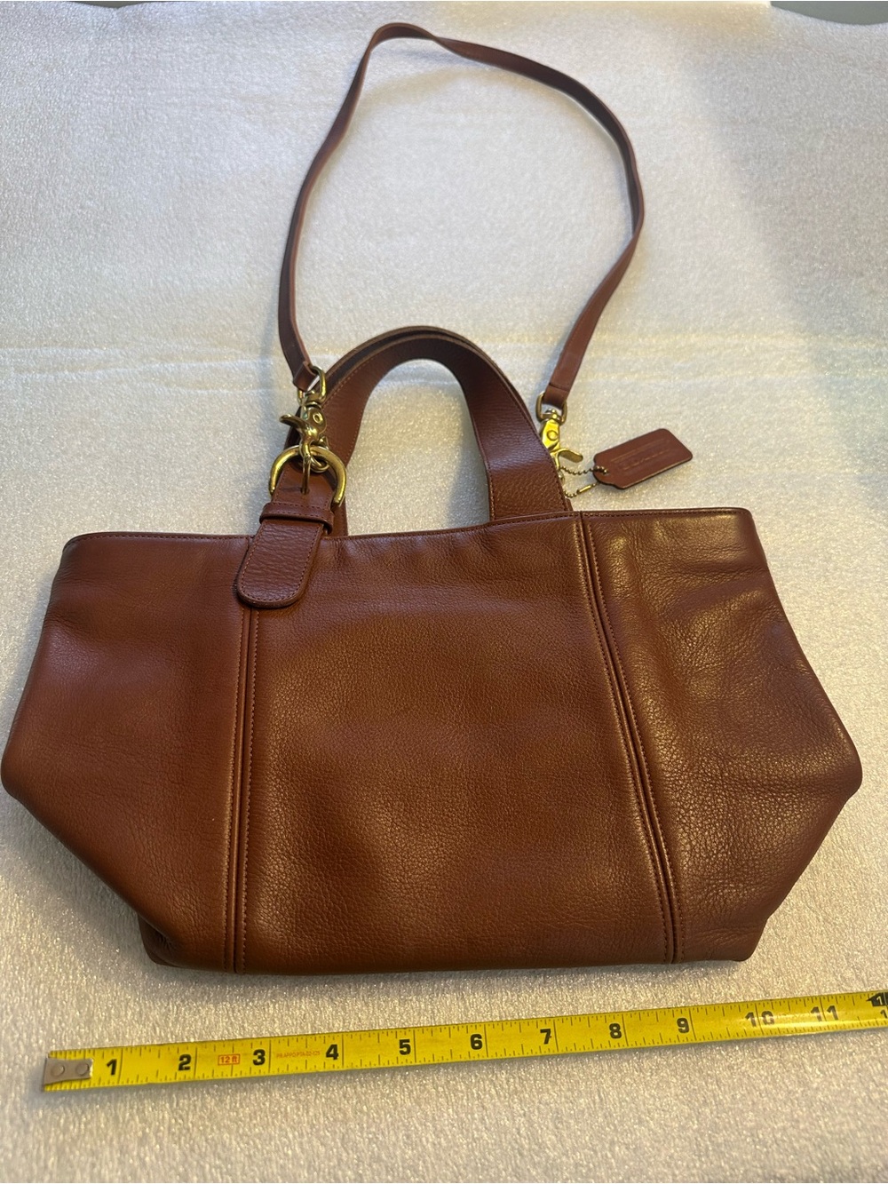 Vintage Coach Waverly Leather Shoulder Bag in Chestnut